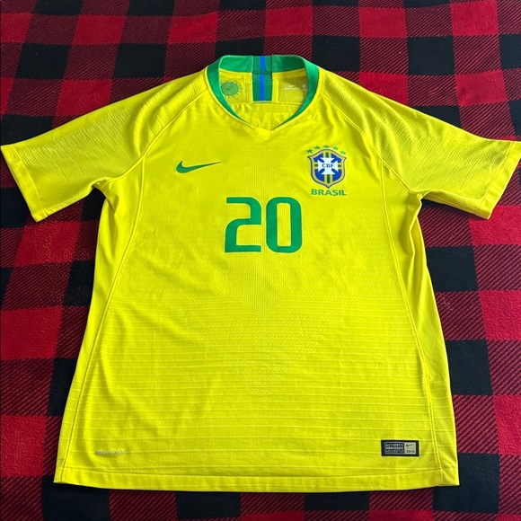 Brazil 🇧🇷 #20 Roberto Firmino 2018-19 Nike Home Vaporknit Player Edition Jersey - Picture 2 of 11